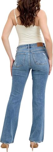 Judy Blue Mid Rise Vintage Wash Bootcut Jeans, Inseam 32" in Saudi Arabia