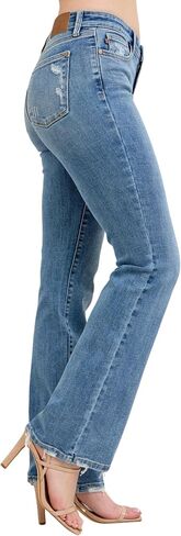 Judy Blue Mid Rise Vintage Wash Bootcut Jeans, Inseam 32" in Saudi Arabia