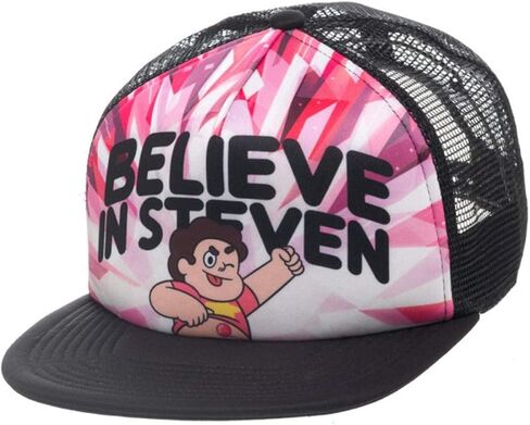 Steven Universe "Believe in Steven" Trucker Hat, Black, One Size in Saudi Arabia