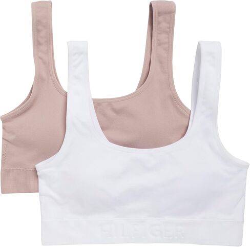 Tommy Hilfiger Women's Seamless Scoop Neck Bralette with Removable Pads 2-Pack in Saudi Arabia