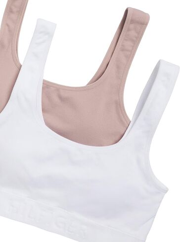 Tommy Hilfiger Women's Seamless Scoop Neck Bralette with Removable Pads 2-Pack in Saudi Arabia
