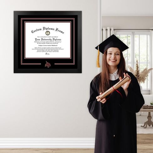 Campus Images NCAA Texas State Bobcats Unisex Spirit Diploma Manhattan Black Frame with Bonus Lithograph, Black, One Size in Saudi Arabia