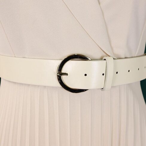 Women's Spring Suit Collar Fashionable Color Blocking Elegant Pleated high Waisted Dress in Saudi Arabia