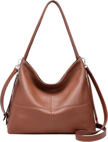 Genuine Leather Hobo Bags for Women Crossbody Purses Work Tote Bag Designer Shoulder Handbags with 2 Straps in Kuwait