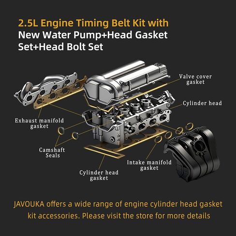 HS26415PT-1 MLS Head Gasket Set w/Bolts + Engine Intake & Exhaust Valve Kit, Fit for Subaru Baja/Forester/Impreza/Legacy/Outback, 2004-2010, 2.5L H4 SOHC, Engine EJ251 EJ253 in Saudi Arabia