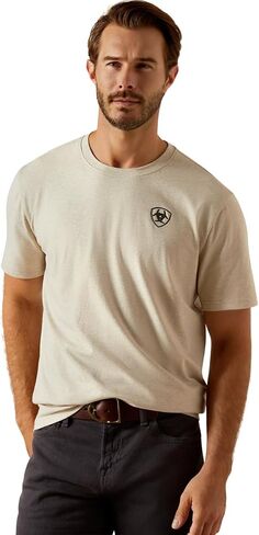 Ariat Men's BV Logo Khaki Tee Shirt in Saudi Arabia