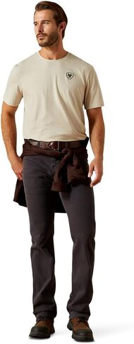 Ariat Men's BV Logo Khaki Tee Shirt in Saudi Arabia