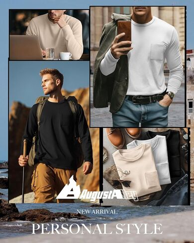3 Pack Men's Big and Tall Long Sleeve Shirts, Crew Neck Slim Fit Pocket T Shirts Casual Basic Athletic Tops in Saudi Arabia