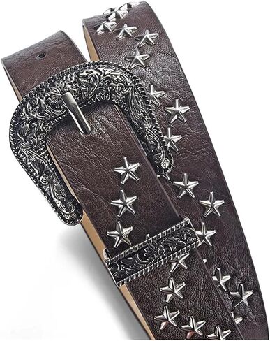 Star Rivet Women's Belt, Retro Multi-purpose Pin Buckle in Saudi Arabia