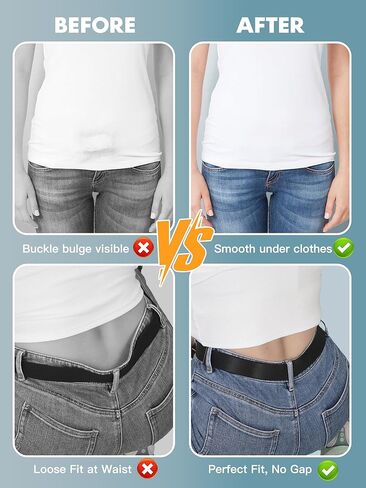 Black Elastic Belts for Women, High Stretch, Adjustable Women’s Belt 23-54 Inches – Comfortable Stretch Fabric in Saudi Arabia