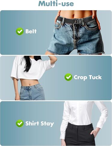 Black Elastic Belts for Women, High Stretch, Adjustable Women’s Belt 23-54 Inches – Comfortable Stretch Fabric in Saudi Arabia