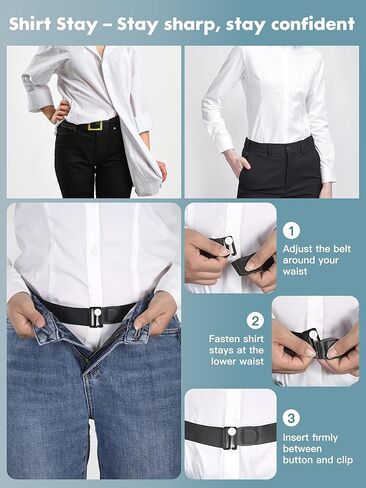 Black Elastic Belts for Women, High Stretch, Adjustable Women’s Belt 23-54 Inches – Comfortable Stretch Fabric in Saudi Arabia