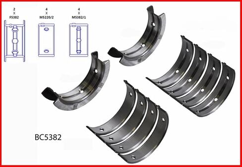 مجموعة إعادة الحلقة مع مجموعة حشية كاملة حلقات محامل تناسب: 2006-2012 سوبارو 2.5L SOHC EJ253 EJ255 Impreza Legacy Outback Forester Baja in Saudi Arabia
