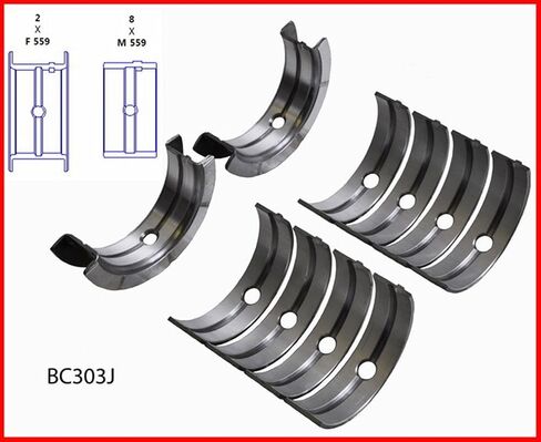 مجموعة إعادة الحلقة مع مجموعة حشية كاملة حلقات محامل تناسب: 1968-1976 Ford FE 360 5.9L 5.9 OHV V8 in Saudi Arabia