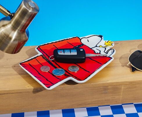 Peanuts Snoopy and Woodstock Sculpted Ceramic Trinket Tray | Storage Dish Organizer For Jewelry, Accessories, Keys in Saudi Arabia