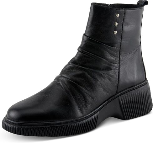 Spring Step Women's NAYANA Booties with Ruching Leather, Metal Rivets, and Removable Insoles in Saudi Arabia