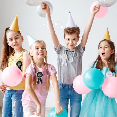قطعتان من دبوس بروش إنه عيد ميلادي للنساء والرجال، مصنوع من قماش الساتان لعيد الميلاد السعيد وزر الملابس وجائزة الشريط وشارة الاحتفال كهدية لتزيين حفلات الجوائز (أسود، أبيض) in Saudi Arabia