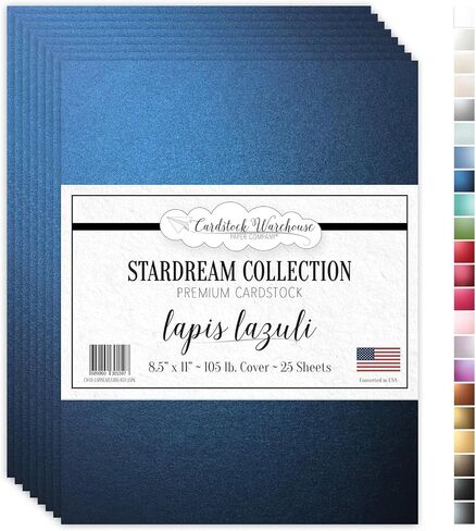 Cardstock Warehouse Stardream Amethyst Purple - 8.5 × 11 بوصة - 105 رطل / 284 جرامًا للمتر المربع ورق بطاقات معدني ممتاز - 25 ورقة in Kuwait