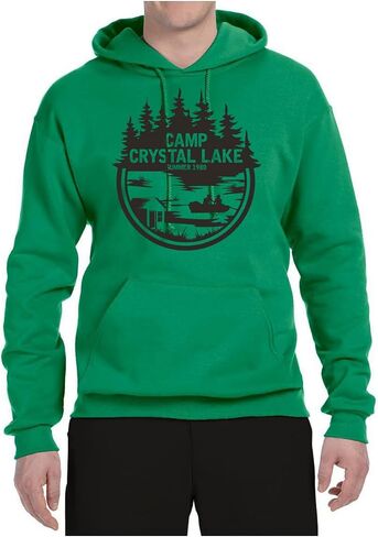 سويت شيرت بقلنسوة من Wild Bobby Camp Crystal Lake Retro NJ 80s فيلم رعب جايسون بوب كالتشر للجنسين in Saudi Arabia