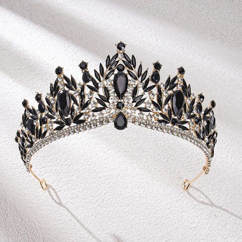 Rhinestone Crown for Women - Gothic Baroque Wedding Crowns Fairy Headpiece for Renfaire Halloween Birthday Prom in Saudi Arabia