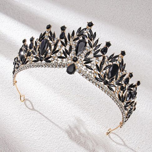 Rhinestone Crown for Women - Gothic Baroque Wedding Crowns Fairy Headpiece for Renfaire Halloween Birthday Prom in Saudi Arabia