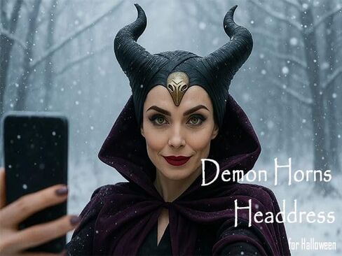 عصابة رأس من Maleficent Horns آذان غطاء رأس مذهلة مثالية لحفلات الهالوين التنكرية والمناسبات ذات الطابع الخاص (ترقية Style3) in Saudi Arabia