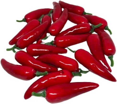 20 Pcs Mini Fake Hot Chili Peppers,Simulation Artificial Lifelike Red Pepper,Realistic Fake Hot Chili Peppers Photography Props,Red Plastic Decorative Vegetables for Photography Props, Kitchen Display in Kuwait