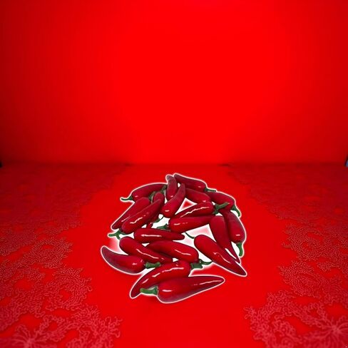 20 Pcs Mini Fake Hot Chili Peppers,Simulation Artificial Lifelike Red Pepper,Realistic Fake Hot Chili Peppers Photography Props,Red Plastic Decorative Vegetables for Photography Props, Kitchen Display in Kuwait