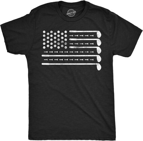 Mens Funny T Shirts Golf American Flag Awesome Fourth of July Golfing Graphic Tee for Men in Saudi Arabia