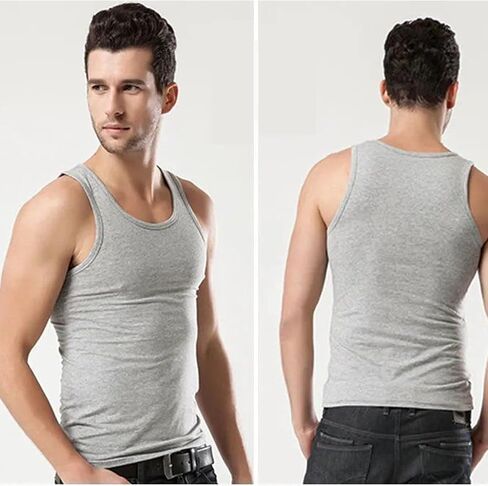 Men's Tank Tops Sleeveless Workout Running Shirt, Slimming Body Shaper Muscle Vest Undershirts in Saudi Arabia