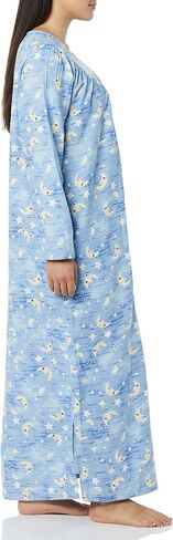 AmeriMark Women Full-Length Flannel Nightgown Pajamas – Ladies Lightweight Warm Cotton Night Gown Nightshirt for Sleeping in Saudi Arabia