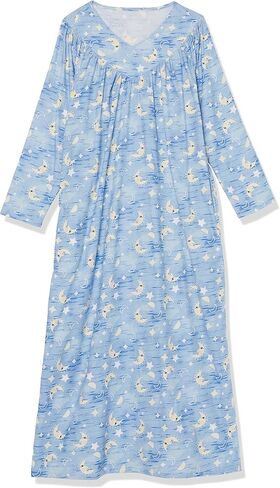 AmeriMark Women Full-Length Flannel Nightgown Pajamas – Ladies Lightweight Warm Cotton Night Gown Nightshirt for Sleeping in Saudi Arabia