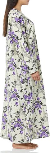 AmeriMark Women Full-Length Flannel Nightgown Pajamas – Ladies Lightweight Warm Cotton Night Gown Nightshirt for Sleeping in Saudi Arabia