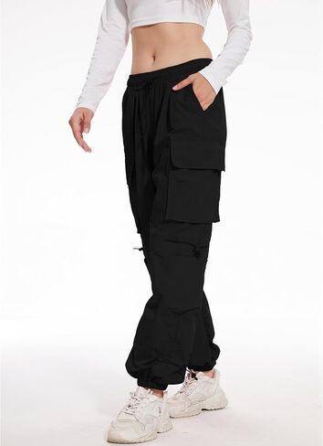 السراويل البضائع النسائية Y2k الشارع الشهير الرباط السراويل الفضفاضة Sweatpants عالية الخصر فضفاضة السراويل الساق المستقيمة in Kuwait