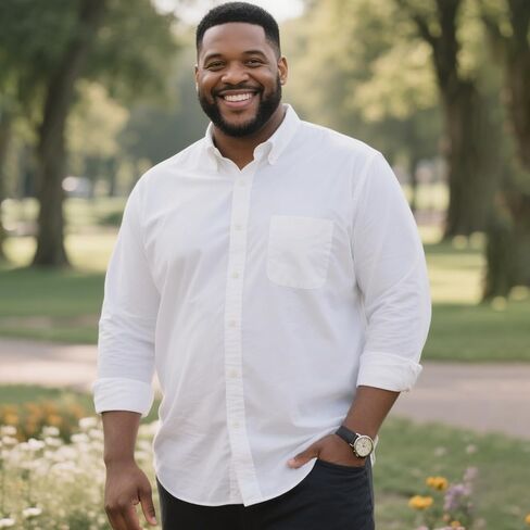 Oxford Dress Shirts for Men Big and Tall (Size XXL-6XLT) Button Down Long Sleeve Collared Shirts in Saudi Arabia
