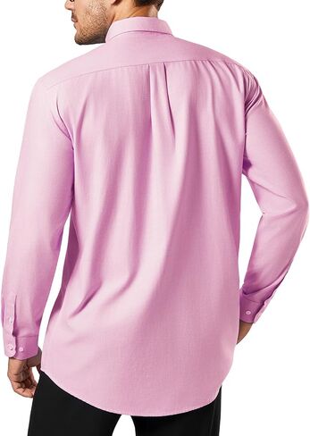 Oxford Dress Shirts for Men Big and Tall (Size XXL-6XLT) Button Down Long Sleeve Collared Shirts in Saudi Arabia