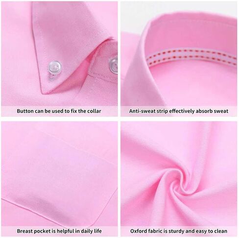 Oxford Dress Shirts for Men Big and Tall (Size XXL-6XLT) Button Down Long Sleeve Collared Shirts in Saudi Arabia