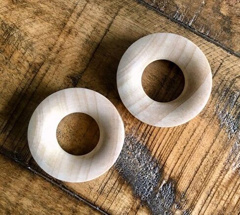 PAIR of Beautiful Blond Crocodile Wood Tunnels/Plugs - Gauges 6g thru 2" - Body Jewelry in Saudi Arabia