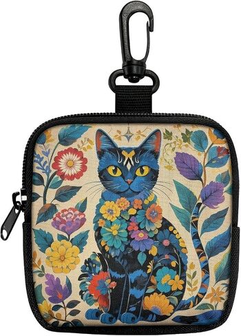 Cute Cow Mini Coin Purse Key Chain, Multifunctional Pouch for Keys Coins Earphone Lipstick, Card Holder Data Cable Organizer Zipper Pouch Bag Accessories in Saudi Arabia