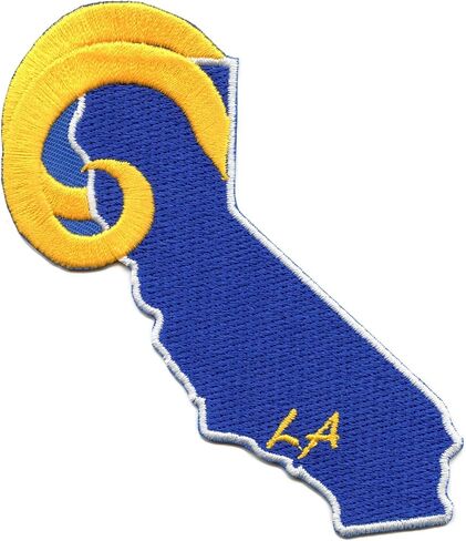 California Ram Horns Patch LA Football Team Embroidered Iron On in Saudi Arabia