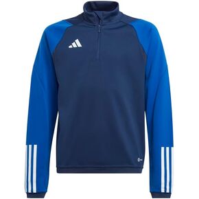 حذاء Adidas Kids Boys Tiro23 بأكمام طويلة وربع سحاب لكرة القدم ماص للرطوبة - أزرق - مقاس L in Saudi Arabia