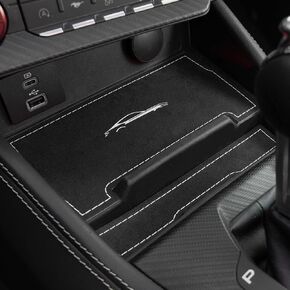 BETTERHUMZ Car Storage Panel Pad Compatible with Ford Mustang 2024 2025 for Alcantara Carbon Leather Protective Decor Mat Car Interior Accessories (Suede Black) in Kuwait