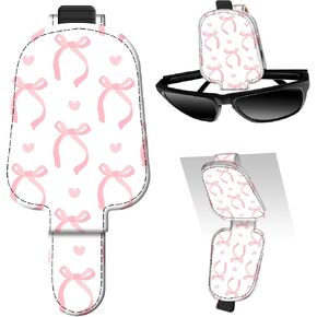 Leather Magnetic Sunglass Holder for Car Sun Visor, Cute Eyeglass Ticket Card Hanger Clip, Universal Auto Interior Accessories for SUV Pickup Truck Vintage Cute Mushroom in Saudi Arabia