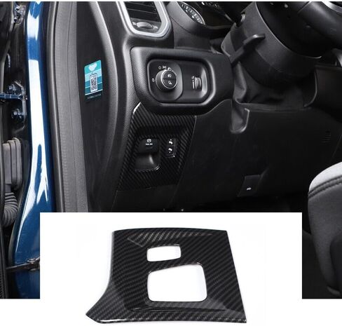 Electronic Handbrake Switch Panel Trim Cover + Carbon Fiber for Ram 1500 2018-2020 Left Front EHSPTCFDR2CF in Saudi Arabia