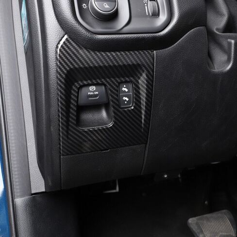 Electronic Handbrake Switch Panel Trim Cover + Carbon Fiber for Ram 1500 2018-2020 Left Front EHSPTCFDR2CF in Saudi Arabia
