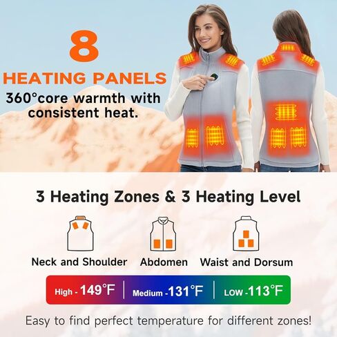 KOVNLO Heated Vest Women with Battery Pack Included, Smart Electric Lightweight Heated Jacket in Kuwait