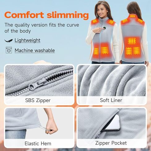 KOVNLO Heated Vest Women with Battery Pack Included, Smart Electric Lightweight Heated Jacket in Kuwait