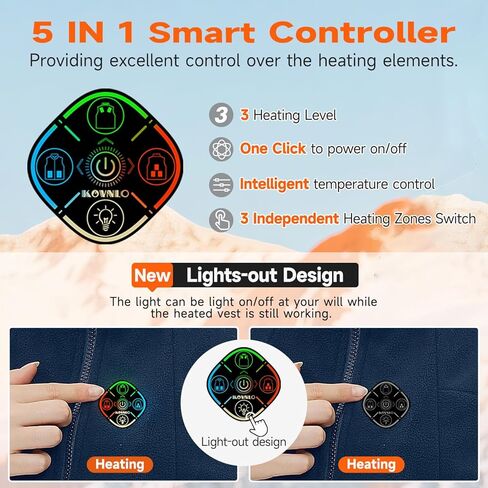 KOVNLO Heated Vest Women with Battery Pack Included, Smart Electric Lightweight Heated Jacket in Kuwait