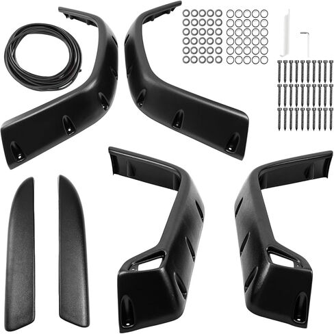 PHILTOP Fender Flare، متوافق مع 1997-2006 Wrangler TJ مجموعة مشاعل العجلات السوداء الناعمة غير اللامعة القابلة للطلاء - 6 قطع in Saudi Arabia