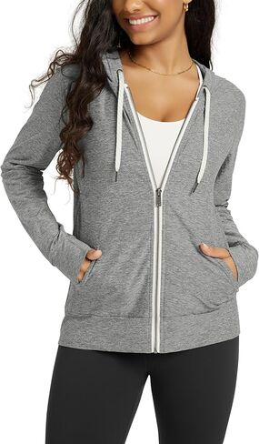 ODODOS Women's Full-Zip Hoodie – Stratum Tech Ultra Soft Outfit UPF 50+ Performance Hooded Jacket with Pockets in Saudi Arabia